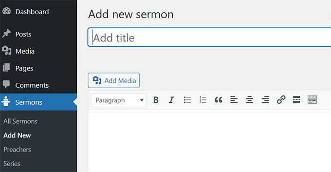 Add new sermon