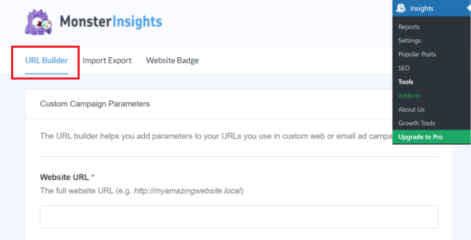 转到 MonsterInsights 中的工具