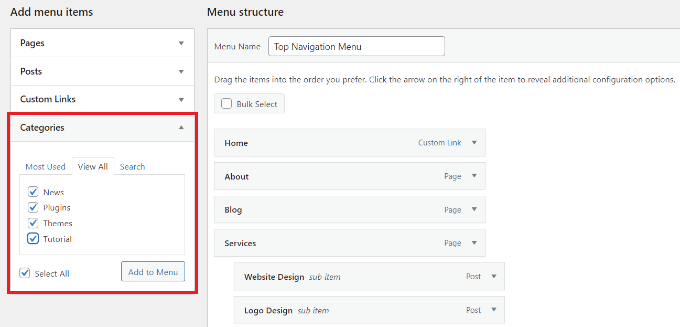 Adding a new WordPress menu item - Easy WP Guide