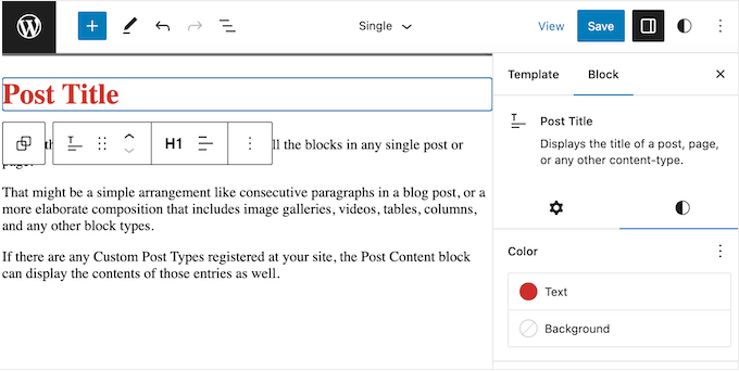 Custom Block To Select Individual Entries Unique On Each Single Post