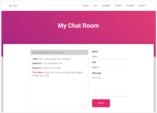 Build a website like a discord for Grupo Chat - Chat Room