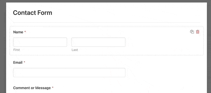 Change form fields order