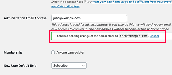 Verify email address