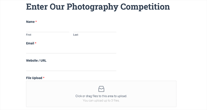 Photo & Image Upload Form Template