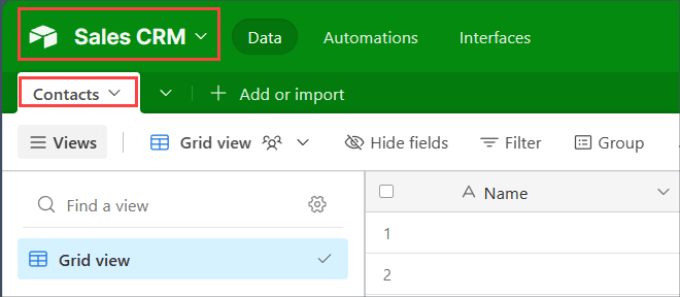 Rename base and table in Airtable 