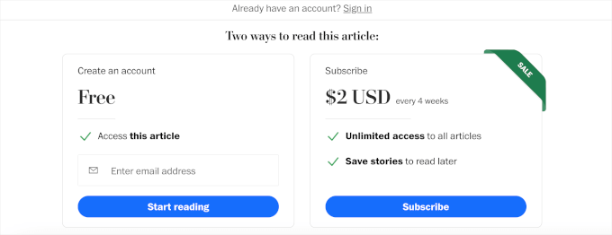 The Washington Post's paywall