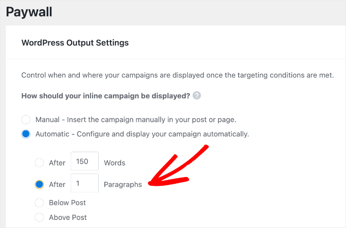 Configuring output settings