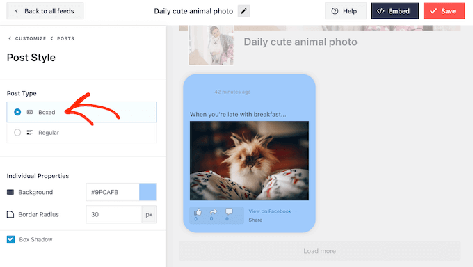 Adding a boxed style to your social media posts