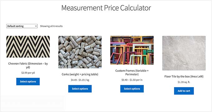 Measurement Price Calculator