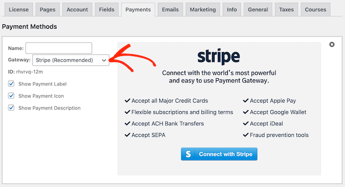 配置 Stripe 支付网关