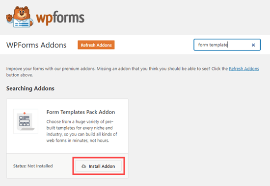 WPForms 的表单模板插件