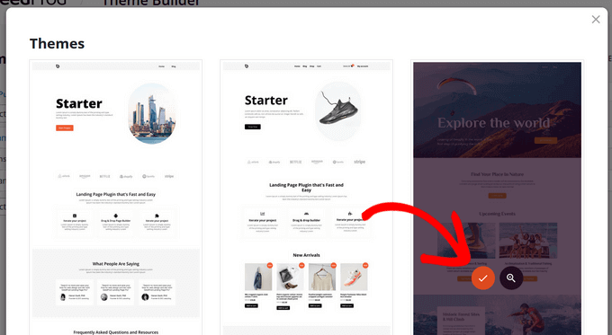 Explore custom website themes —