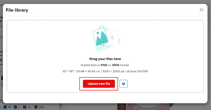 Click the Upload New File button