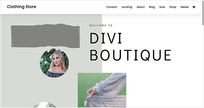 Divi clothing store theme