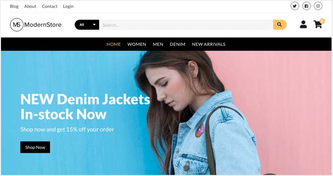 Clothing Store - WordPress theme