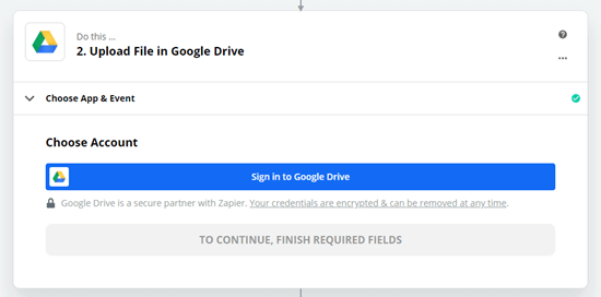 Upload to Google Drive via WordPress Forms