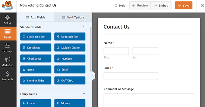 Configure form entry