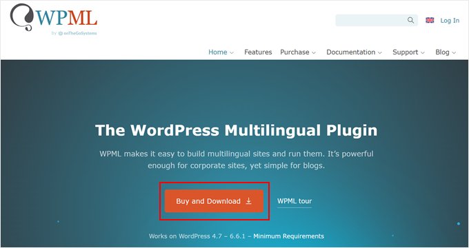 Buying the WPML plugin from their website