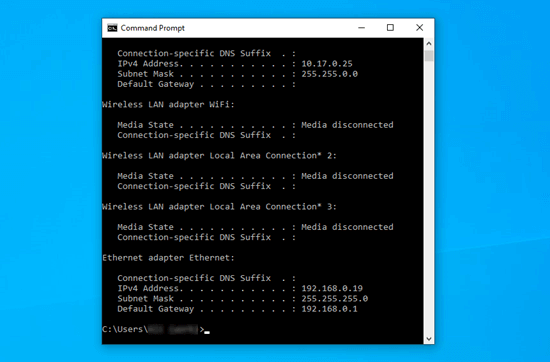 Renewing your computer's IP address