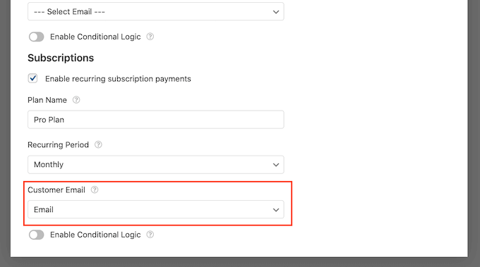 WPForms 的客户电子邮件设置