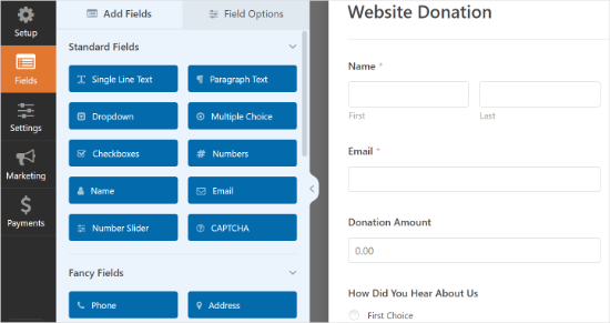 Edit your form template in WPForms