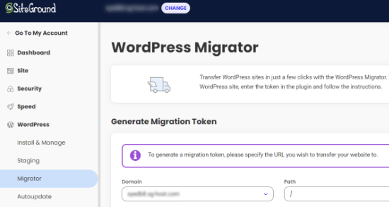 Go to migrator tool