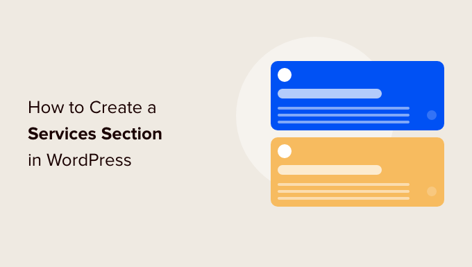 How to create a services section in WordPress