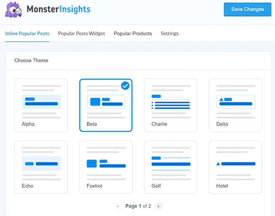 MonsterInsights Popular Post Templates