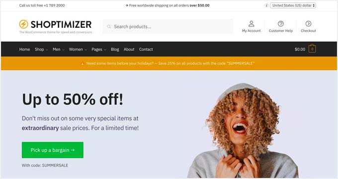 free woocommerce themes with sample data