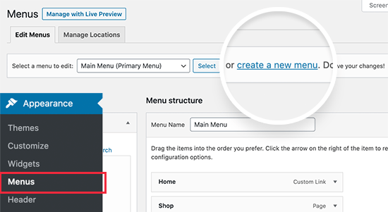 Crea un nuovo menu da utilizzare sui dispositivi mobili