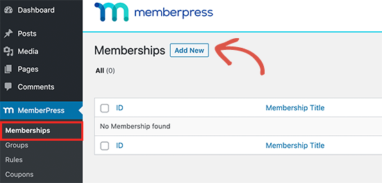 Add new membership plan