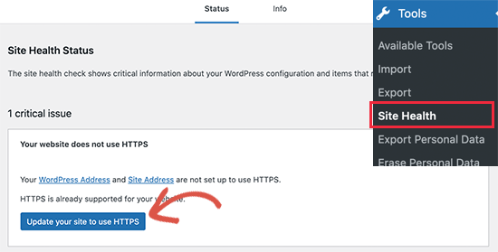 Migrare a HTTP con un clic