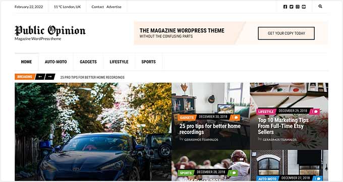 10 great WordPress themes for your online magazine