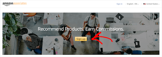 Amazon Associates sign up