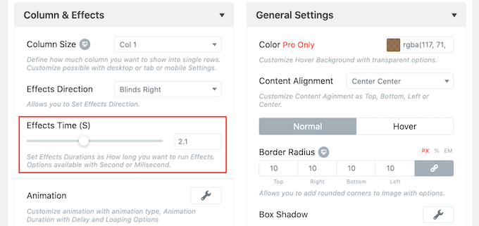 Customizing an image mouse over effect