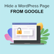 wordpress hide page from google