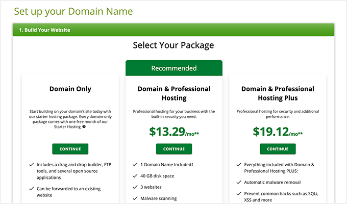 Network Solutions Domain and Hosting Packages