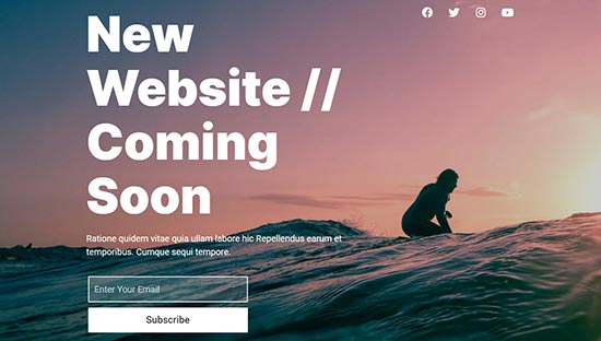 coming soon website ideas