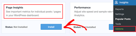 Aggiungi un addon per approfondimenti sulla pagina