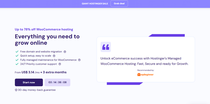 Hostinger Managed WooCommerce Hosting