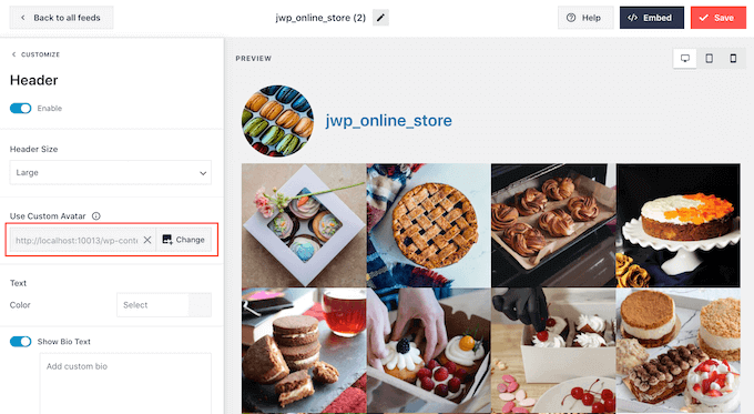 将自定义头像添加到 WordPress 中的 Instagram 嵌入中