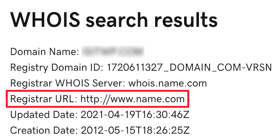 WHOis Domain Name Search