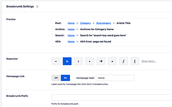 Configurações de localização atual