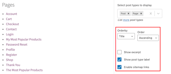 Customize sitemap order and appearance