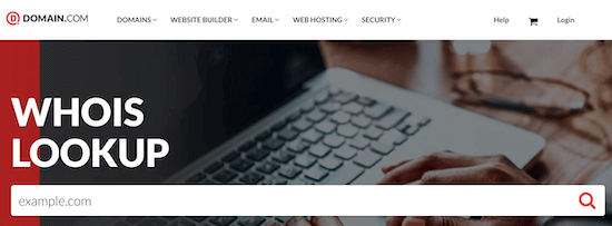 Domain.com WHOIS lookup