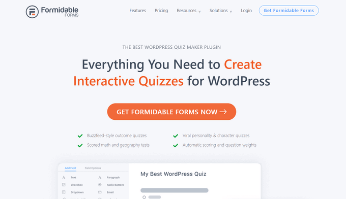 Formidable Forms Quiz Maker