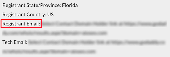 Registrant email contact