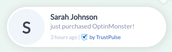 اعلان هشدار TrustPulse