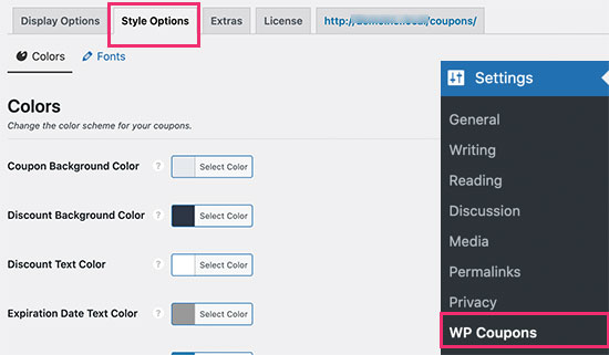 WP Coupons styles
