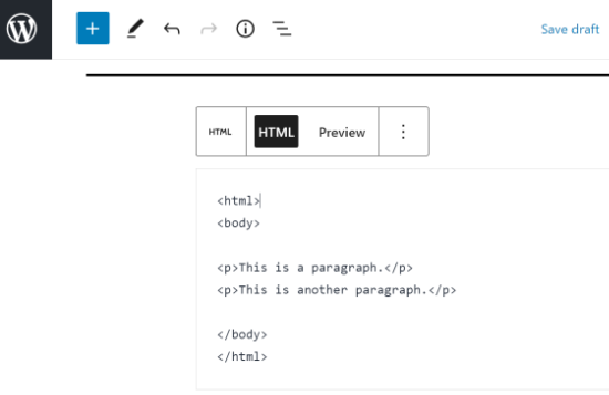 How To Add Custom Html In Wordpress